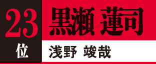 23位／黒瀬 蓮司[浅野 竣哉]