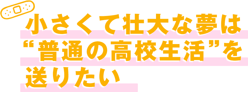 小さくて壮大な夢は〈普通の高校生活を送りたい〉